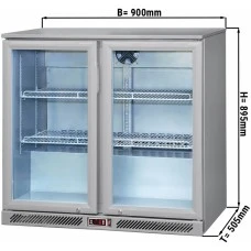 Холодильник барний - 0,9 m - 220 Л - 2 скляних дверей GGM Gastro