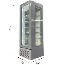 CRF-300 3D Морозильна шафа з панорамним склінням CRYSTAL S.A. Греція