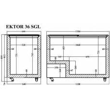 EKTOR 36 SGL (356л) Морозильна скриня з прямим склом CRYSTAL S.A. Греція