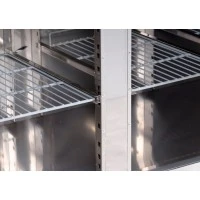 Холодильний стіл ECO - 2,2 x 0,7 m - 3 скляних дверей та 2 шухляди 1/2 GGM Gastro