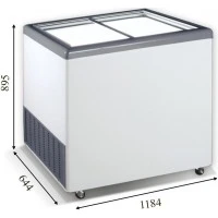 EKTOR 36 SGL (356л) Морозильна скриня з прямим склом CRYSTAL S.A. Греція