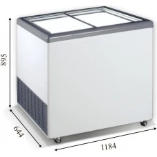 EKTOR 36 SGL (356л) Морозильна скриня з прямим склом CRYSTAL S.A. Греція