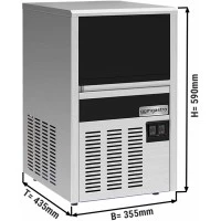 Льдогенератор - циліндр - 22 kg/ 24 h GGM Gastro