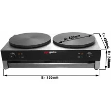 Апарат для млинців - 2 пост - Ø 40 cm GGM Gastro