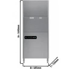 Посудомиючна машина купольна для кастрюль 11,35 kW з дозатороми миючого та ополскувального засобів (з подвійною стінкою) GGM Gastro