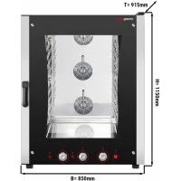 Конвекційна піч електрична / 10 x GN 1/1 та EN 40 x 60 см GGM Gastro