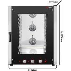Конвекційна піч електрична / 10 x GN 1/1 та EN 40 x 60 см GGM Gastro