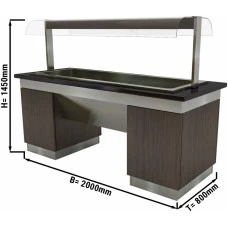 Салат-бар тепловий - 2,0 x 0,8 м - 5x GN 1/1 GGM Gastro