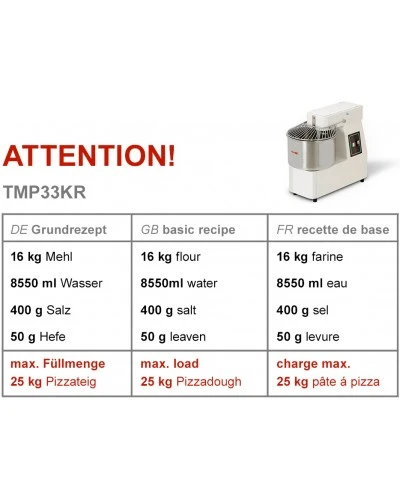 Тістоміс 33 літри / 25 kg - 400 В GGM Gastro