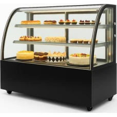 ВІТРИНА КОНДИТЕРСЬКА ХОЛОДИЛЬНА HURAKAN HKN-LPD210 BLACK (1,2 м, кругла)