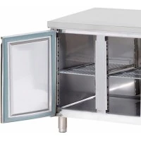 Холодильний стіл ECO - 2,2 x 0,7 m - 3 скляних дверей та 2 шухляди 1/2 GGM Gastro