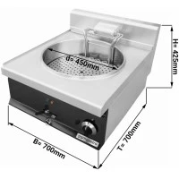 Фритюрниця електрична (з широкою корзиною) - 23 Л (15 kW) - чорний GGM Gastro
