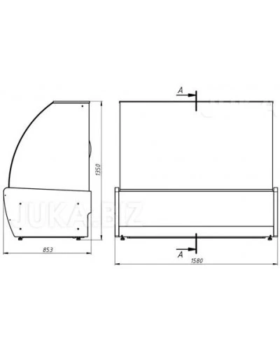 Вітрина кондитерська JUKA VDL 158, дерево (Польща)