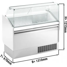 Вітрина для морозива – 1,31 x 0,67 м - біла GGM Gastro
