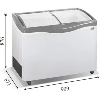 VENUS NL 26 (240л) Морозильна скриня з гнутим розсувним склом CRYSTAL S.A. Греція