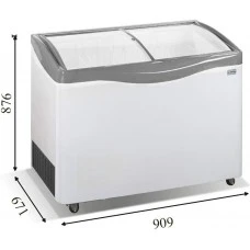 VENUS NL 26 (240л) Морозильна скриня з гнутим розсувним склом CRYSTAL S.A. Греція