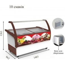 VENUS ELEGANTE 46 Морозильна вітрина з гнутим склом для м'якого морозива CRYSTAL S. A. Греція