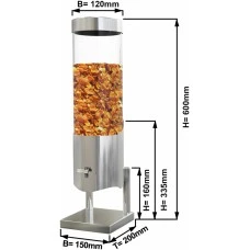 Диспенсер для мюслів з eckigem Fuß - Ø 12 cm GGM Gastro
