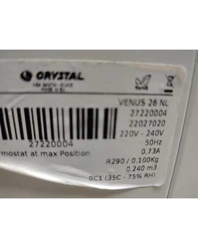 VENUS NL 26 (240л) Морозильна скриня з гнутим розсувним склом CRYSTAL S.A. Греція